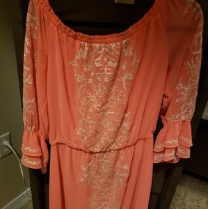WHBM peach off shoulder